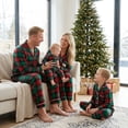 thumbnail image 2 of Nibbcoa Christmas Family Pajamas Matching Set, Plaid Long Sleeve Shirt with Sleepwear Loungewear, 2 of 9