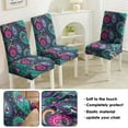 thumbnail image 5 of Colorful Vintage Paisley Bohemian Dining Chair Covers 4 Pack Floral Ethnic Retro Pattern Washable Polyester Stretch Slipcovers Removable Protector for Elegant Home Decor, 5 of 7