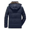 thumbnail image 3 of Men Clearance LYXSSBYX Mens Jackets with Hoods Waterproof Men's Winter Thickened Plus Size Padded Windproof Warm Cotton Padded Coat, 3 of 3