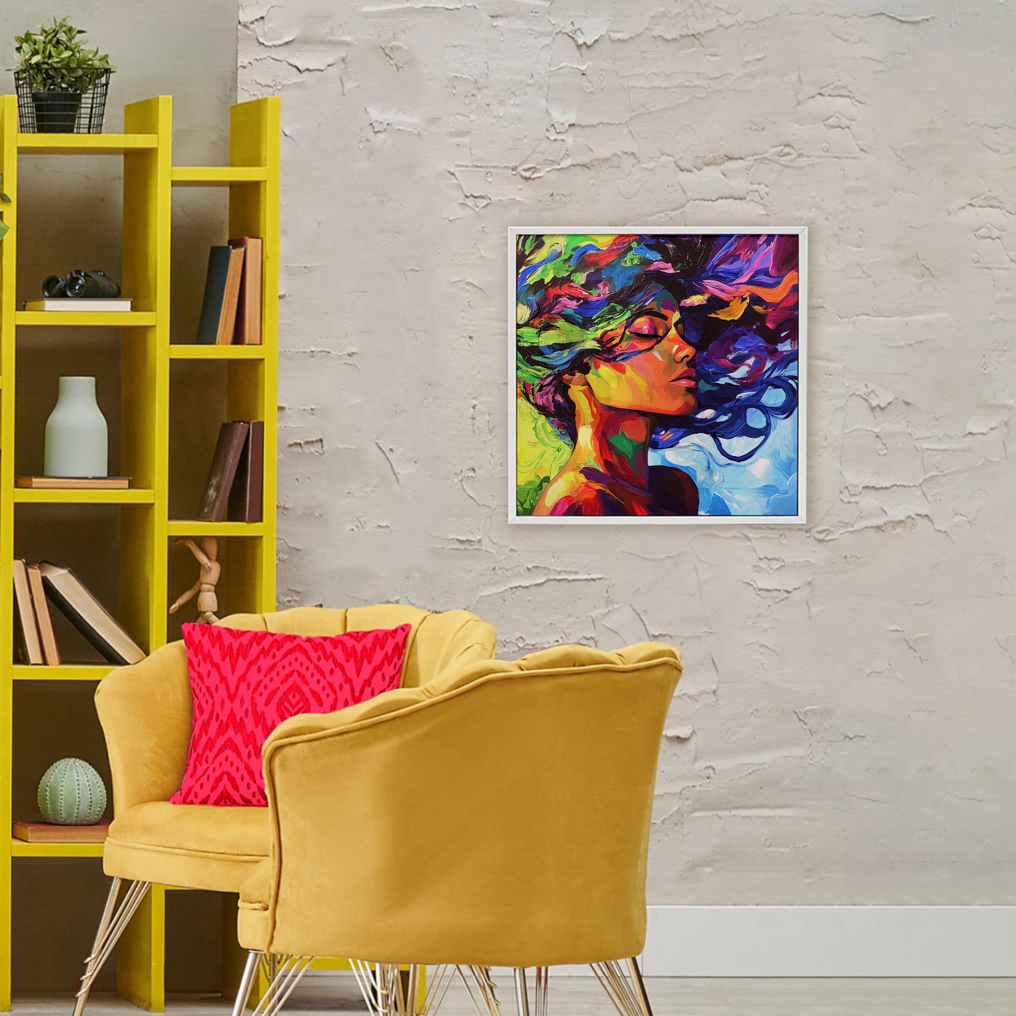 Stupell Industries Flowing Whirlwind Of Colors White Framed Giclee Art, design by Svetlana Aleynikova