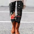 thumbnail image 2 of Pantalones largos de cintura alta con estampado de Navidad informal de moda para mujer Pompotops ulkah938435, 2 of 6