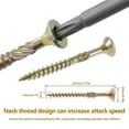 thumbnail image 3 of MesaSe 100 Pcs 9 x 60mm Vis de Plateau Robustes Vis en Bois Durables Torx Vis Auto-Tappantes Vis en Bois Ensemble Résistant à la Rouille Bronze pour Clôture Extérieure Balcon Bois, 3 of 7