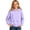Light Purple #050, variant on Big Girls Casual Hooded Sweatshirt Long Sleeve Pullover Hoodie for School Loungewear & Daily Outfits, 160