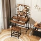 thumbnail image 1 of Conjunto de Tocador con Espejo y Silla FurnitureR Lcon uces LED Cafe, 1 of 7