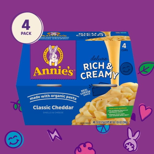 2X-Annie’s Classic Cheddar Deluxe Microwave Mac N Cheese Macaroni and Cheese Cups - 10.4 oz
