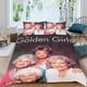 thumbnail image 2 of Chicas Doradas Conjunto de sábanas temático, trío de piezas, cómodo y amigable con la piel, diseño único, regalo de decoración para el hogar para familiares, amigos y fans, 90 cm * 190 cm, 2 of 6