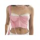 thumbnail image 4 of VISgogo Blusas de verano para mujer, con tirantes finos, decoración de dobladillo de encaje, camisa casual elástica sin mangas VISgogo moda, 4 of 9
