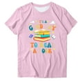 thumbnail image 2 of Fiudx Ropa de Mujer Tops con Estampado de Moda para Mujer, Blusa de Manga Corta con Cuello Redondo, Camisetas, 2 of 3