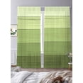 thumbnail image 3 of Green Wood Grain Sheer Curtains 108 Inch Length 2 Panels for Living Room, Ombre Rustic Retro Wooden Plank Voile Kitchen Curtain Set, Luxury Privacy Drapes Window Treatment for Bedroom, 3 of 7