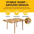 thumbnail image 4 of Watercolor Floral Table Cloths for 4 Foot Rectangle Tables, Spring Poppy Daisy Flowers Botanical Beige Patio Waterproof Elastic Fitted Tablecloths, Washable Rectangular Table Cover for Camping, 4 of 8