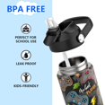 thumbnail image 3 of Ntswasd Botella De Agua Para Niños Con Pajita, Vasos Aislados Para Niños De 18 Oz Con Acero Inoxidable A Prueba De Fugas Para Deportes Escolares Y Viajes (Juego), 3 of 5