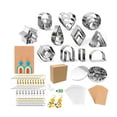 thumbnail image 1 of Kenally Cortador de pendientes, tarjetas de papel para hornear, firmeza, dulce regalo, accesorios para niñas, herramienta para cortar arcilla, Joyas, gemas y relojes  127 piezas/1 juego Kenally TO009437-03, 1 of 6