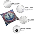 thumbnail image 4 of Nautical Sailing Pillow Covers Two Sides Navy Compass Sailboat Decorative Throw Pillow Cases for Sofa Couch Bed Home Decor, 4 of 5