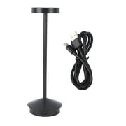 Rechargeable LED Table Lamp 2000mAh Cordless Battery Operated Metal Bedside USB C Desk Light Portable 3 Modes Dimmable Black YZRC