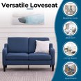 thumbnail image 6 of VINGLI 53" Small Loveseat for Small Space,Mid-century Modern Love Seat for Living Room,Bedroom,Apartment,Studio,Navy Blue, 6 of 8