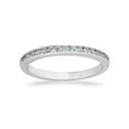thumbnail image 2 of Round White Cubic Zirconia Half Channel Set Eternity Ring in Silver, 2 of 4