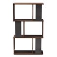 thumbnail image 4 of Baxton Studio Legende 3 Shelf Display Bookcase in Brown and Dark grey, 4 of 5