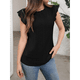 thumbnail image 5 of Blusa de Encaje con Escote Alto para Mujer, Talla XL, Color Negro, 5 of 7