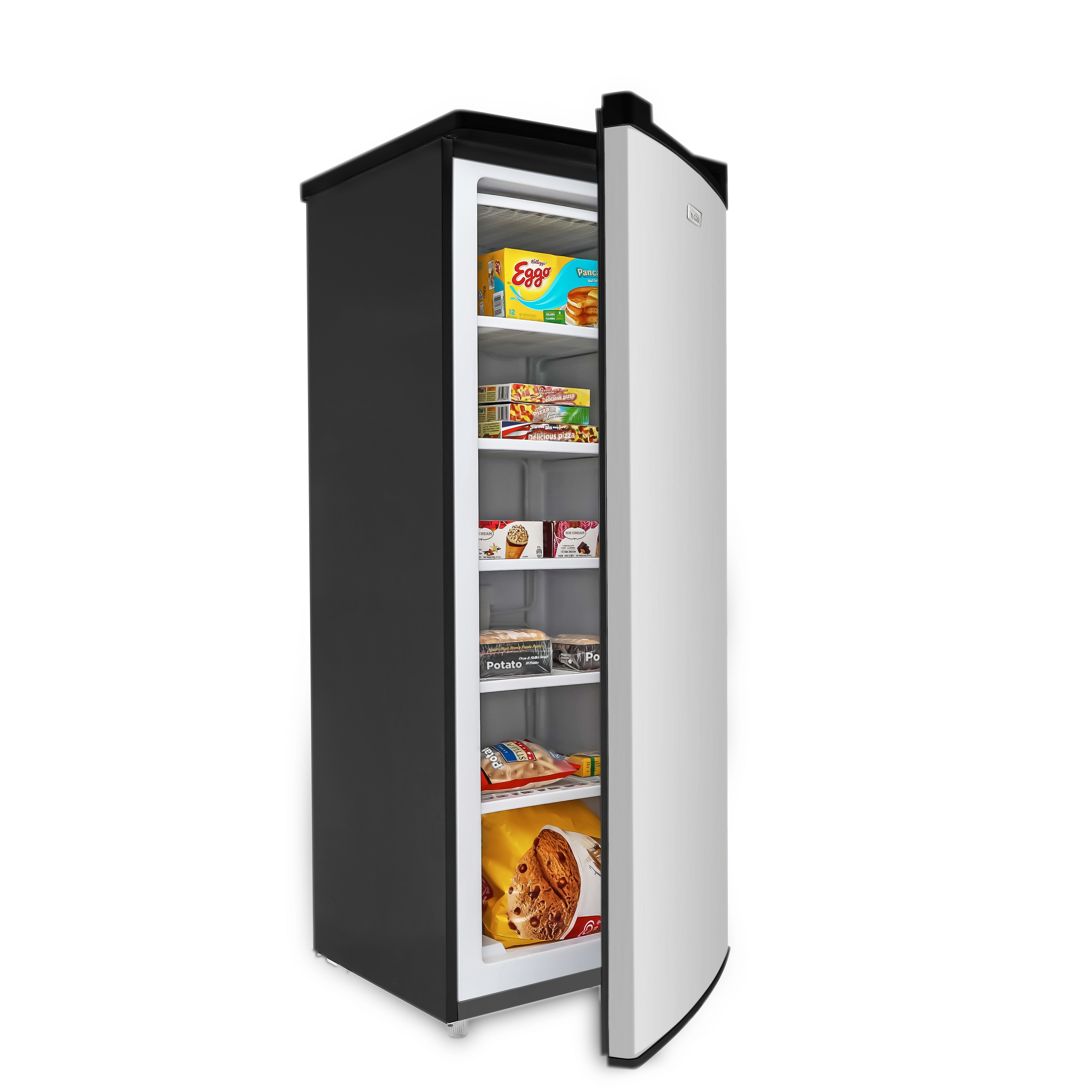 Commercial Cool Portable 6 cu. ft. Undercounter Upright Freezer with Adjustable Temperature Controls-Black with VCM Door