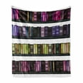 thumbnail image 1 of Library Soft Flannel Fleece Blanket, Digitally Illustrated Shelves with Colorful Books Monotone Order Knowladge Themed, Cozy Plush for Indoor and Outdoor Use, 60" x 80", Multicolor, by Ambesonne, 1 of 6