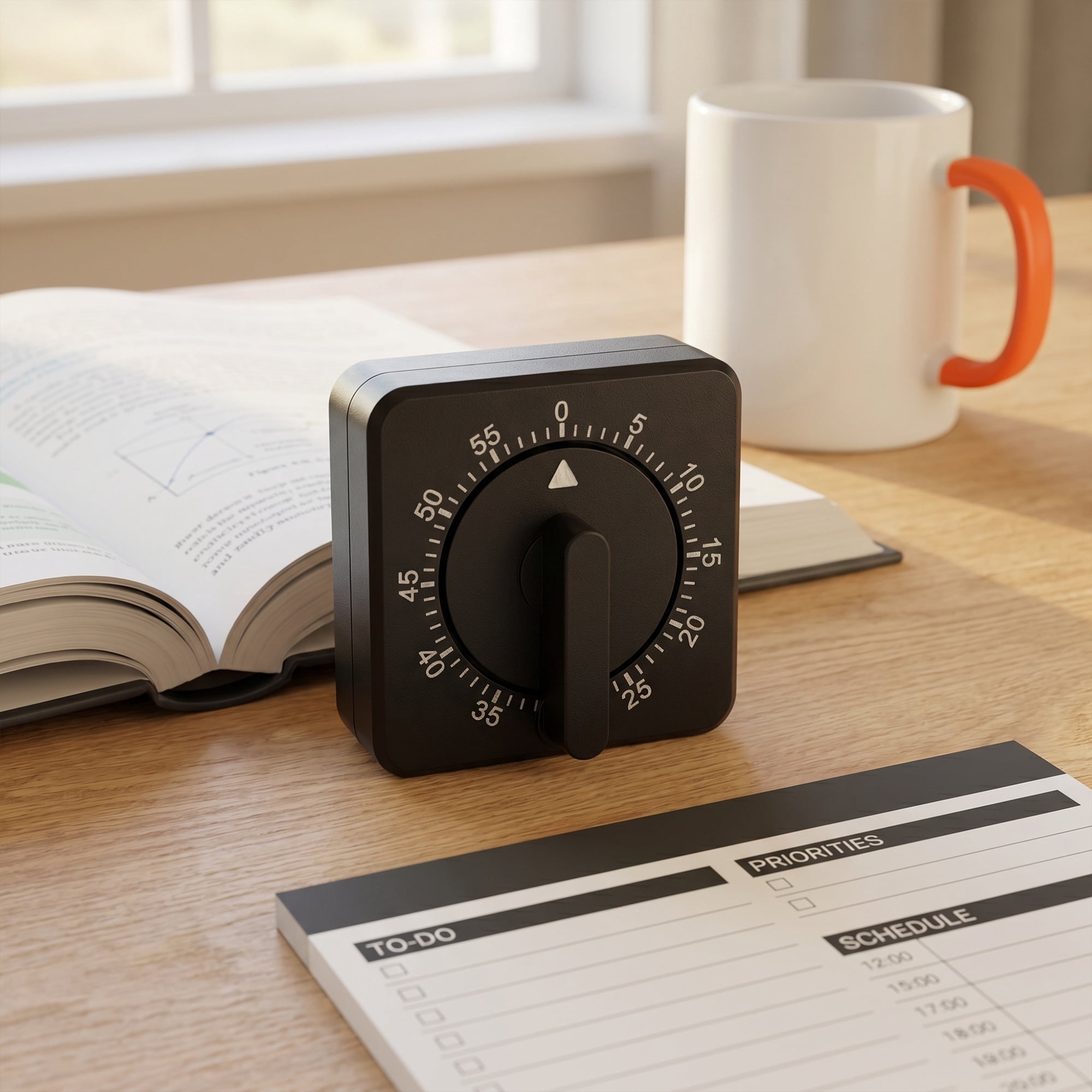 Unique Bargains 60 Minute Kitchen Digital Visual Timer for Students Black