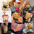 thumbnail image 2 of Muñecos de peluche Kawaii Sanrio Hello Kitty, llaveros rellenos, juguetes de peluche Kuromi de dibujos animados de Anime, almohadas, Colección hawaiana, regalo para niñas lindas, 2 of 4
