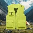 thumbnail image 2 of Nmnitkp Vest for Men Durable Men's Casual Lightweight Outdoor Fishing Work Safari Travel Photo Cargo Vest Jacket Multi Pockets(L-5XL), 2 of 5