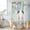 Blue White, variant on Easter Shower Curtain, Waterproof Shower Curtains for Bathroom, Spring Watercolor Bunny Eggs Wood Grain Teal Blue Washable Fabric Bathtub Curtain Set Bath Decor with 12 Hooks Long 72"x84"