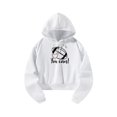 thumbnail image 4 of Sudadera con capucha de manga larga Sudadera con capucha corta Sudadera con capucha con cordón para mujer elegante y holgada informal Blanco, 4 of 8