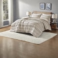 thumbnail image 3 of Farmhouse Cotton Jacquard Bedding Sets Ivory/Charcoal Full/Queen Comforter with Shams, 3 of 8