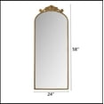 thumbnail image 6 of 58"x24" Arched Full Body Mirror with Vintage Ornate Carved Applique on Top, Hanging Wall Mounted Mirror, for Living Room Bedroom Retro Home Decor Mirror, 6 of 11