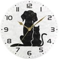 thumbnail image 5 of GZHJMY Dog Wall Clock, 10" Silent Non Ticking Round Clock, Oil Painting Easy to Read Clock for Living Room Bedroom Bathroom Home Decor Holiday Gifts, 5 of 7
