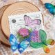 thumbnail image 5 of Juego de pegatinas de mariposa (160 piezas) Pegatinas de resina de mariposa de color transparente Suministros para álbumes de recortes con pegatinas naturales Estilo: Estilo 2;, 5 of 5