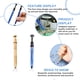 thumbnail image 5 of 2pcs Ball Ball Grabber Acero Inoxidable Diamante Grabber 4-Claw Holder Tool, 5 of 6