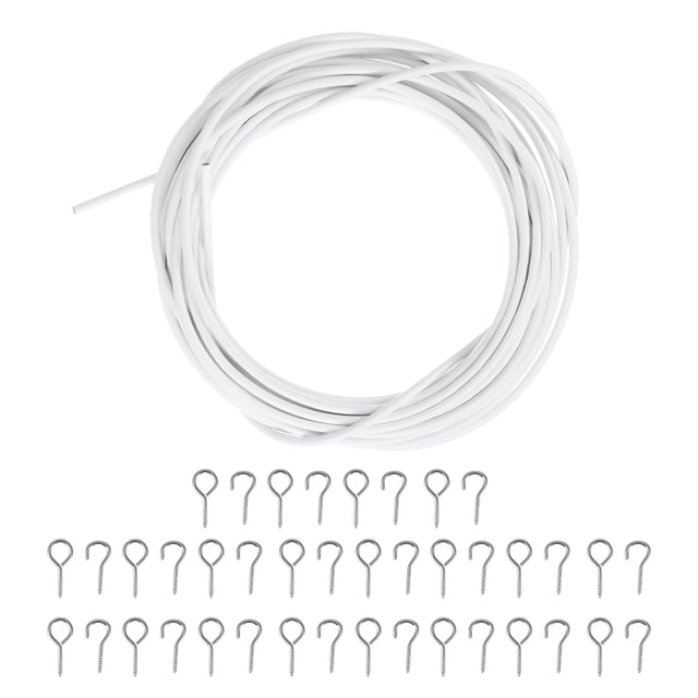 AURARMLET 20pcs Curtain Rope With Hooks For Easy Installation Living Bedroom And Bathroom For Window And Decor