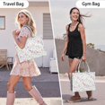 thumbnail image 6 of Large Capacity Tote Bag,Pioneer Flower Floral Print Pattern Handbag Fashion Luxury Tote Bag,15.7"x13"x 5.1" Inches,Laptop Compatible, 6 of 6