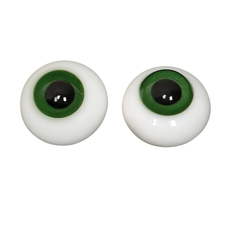 6mm Doll Eyeballs Round Glass Eyes for DIY Doll Making Crafts Blackish  Green 