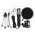 thumbnail image 3 of Microphone, With Anti-spray Cover Metal USB Microphone, For Voice Recording For Broadcasting For Video Conference For Online Chatting, 3 of 8