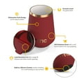 thumbnail image 3 of RTIC 12 oz Ceramic Lined Insulated Happy Hour Wine Tumbler, Leak Resistant Lid, Soft-Touch Exterior, Black Cherry, 3 of 8