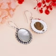 thumbnail image 4 of Mother Of Pearl - Australia 925 Sterling Silver Earring V471, Drop/Dangle Earring, White Earring, Oval Earring, Gift For Her, Mother Of Pearl Earring, 4 of 4