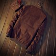thumbnail image 4 of Chaquetas holgadas para hombre, chaquetas tácticas de manga larga con cuello vuelto, ropa informal militar estilo aviador, abrigo fino 2023, 4 of 5