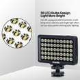 thumbnail image 2 of Commlite CM-L50II LED Video Camera Light, 50 LED 5700-6000K Dimmable Mini Panel Light Holder for Smartphones and Cameras, fit Canon, Sony, Nikon, iPhone, Samsung, Huawei and More, 2 of 7