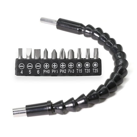 

Htovila Flexible Shaft Drill Bit Extension 11.61 Inch 295mm Shaft Extension Screwdriver Holder