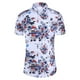 thumbnail image 1 of Camisas Para Hombre Manga Larga Hombres de manga Slim Loose Hawaii Impreso Da vuelta-abajo Camiseta Tops cortos Hombres Camisas (White, 5XL), 1 of 6