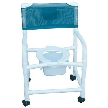 MJM International E122-3TW-SQ-PAIL Echo Shower- Commode Chair