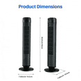 thumbnail image 2 of Tower Fan, Oscillating Fan with 26ft Air Delivery, 5 Speeds & 4 Modes, 22ft/s High Velocity Floor Fan with 12H Timer, Remote for Large Room Office, Black, 2 of 7