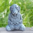 thumbnail image 2 of Statue de Chien Bouddha Méditation Sculpture de Jardin Extérieur Décoration, 2 of 5