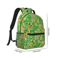 thumbnail image 2 of Yiaed St Patrick's Day6 Print School Backpack College Backpack Daypacks for Students High School Spacious and Durable Daypack for Work and Travel-One Size, 2 of 6