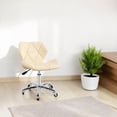 thumbnail image 4 of Silla de oficina con respaldo geométrica ergonómica ilios innova Crema, 4 of 9