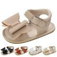 thumbnail image 6 of HUANBAI Spring And Summer Children Baby Toddler Shoes Boys And Girls Sandals Solid Color Bow Buckle Open Toe Cute And Comfortable 5, 6 of 9